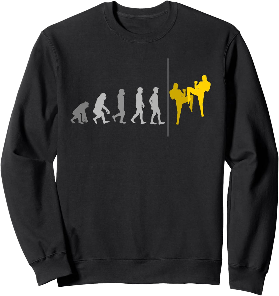 Kampfsportler Sparring Geschenk Evolution Muay Thai Sweatshirt