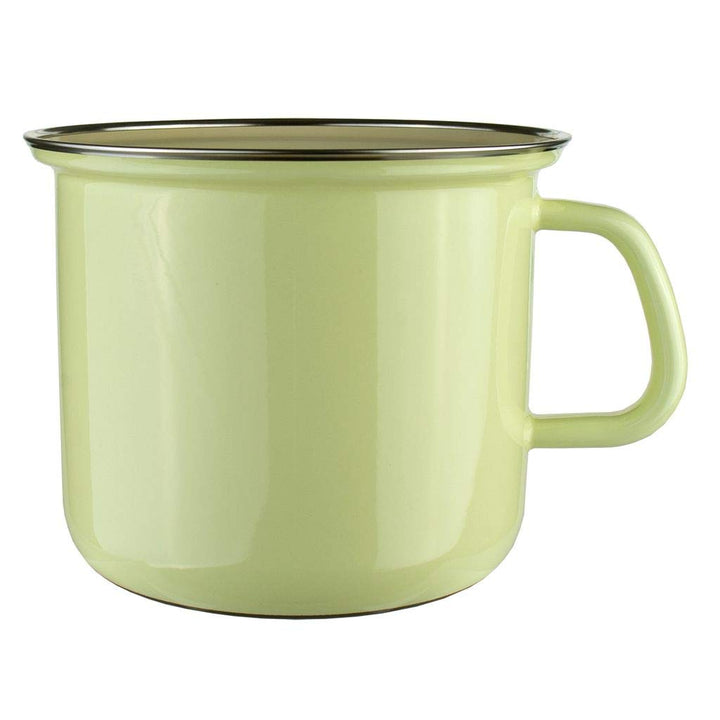 Riess, 0271-006, Topf mit Chromrand 16, CLASSIC - BUNT/PASTELL, Farbe Gelb, Durchmesser 16 cm, Höhe