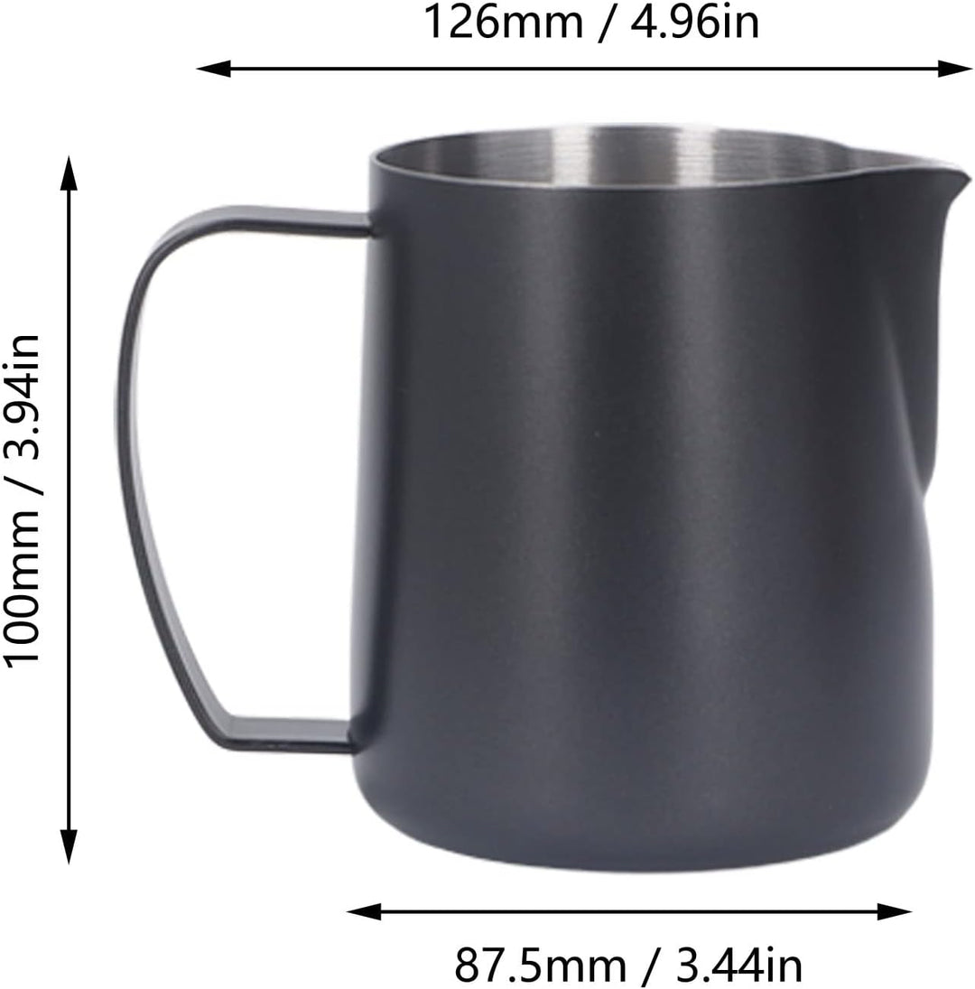 Milchkännchen, 450 Ml, 304 Edelstahl, Milchaufschäumer, Kaffeekaraffe, Cappuccino, Milchaufschäumer,