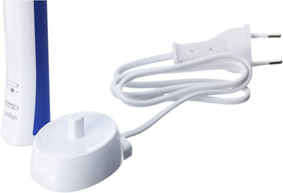Oral-B PRO 600 CrossAction Elektrische Zahnbürste mit Timer, Cross Action, Weiss, Pro 600