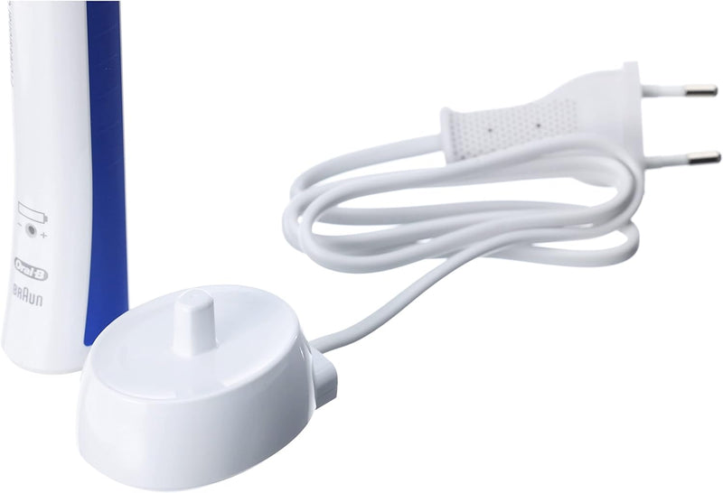 Oral-B PRO 600 CrossAction Elektrische Zahnbürste mit Timer, Cross Action, Weiss, Pro 600