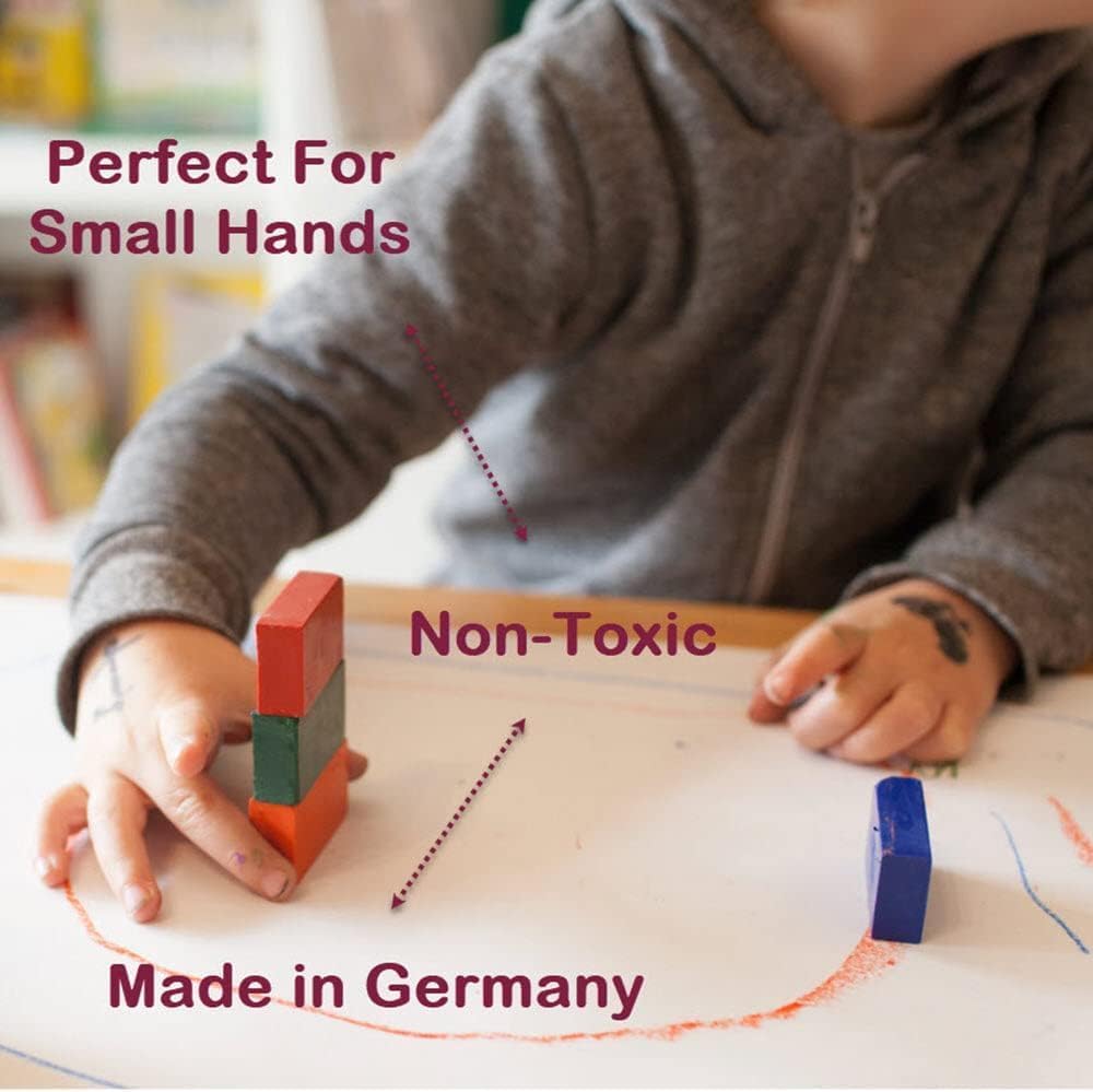 STOCKMAR Wachsmalblöcke 24 Farben, im Holzkasten