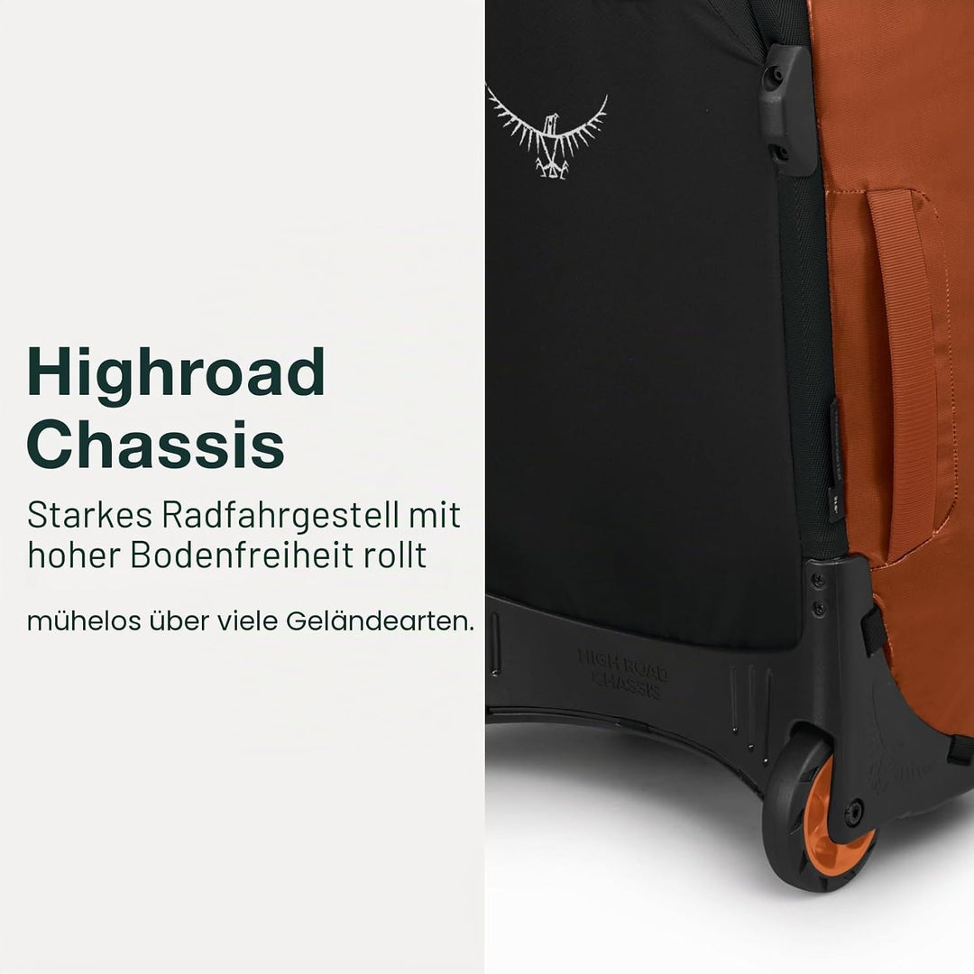 Osprey Unisex – Erwachsene Rolling Transporter Carry-On Duffel Bag Einheitsgrösse Schwarz, Einheitsg
