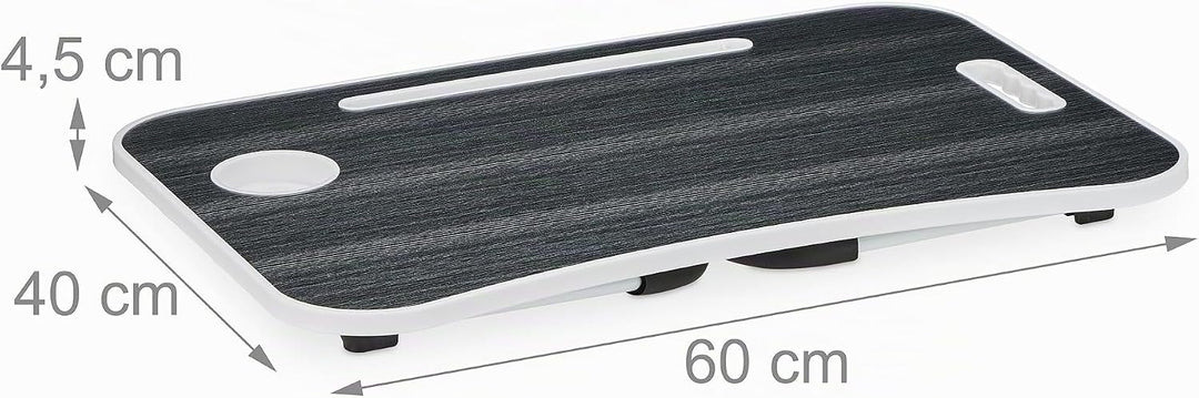 Relaxdays Laptoptisch für Bett &amp; Couch, H x B x T: 26 x 63 x 40 cm, klappbarer Betttisch, Notebookti