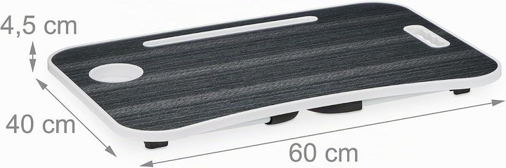 Relaxdays Laptoptisch für Bett &amp; Couch, H x B x T: 26 x 63 x 40 cm, klappbarer Betttisch, Notebookti