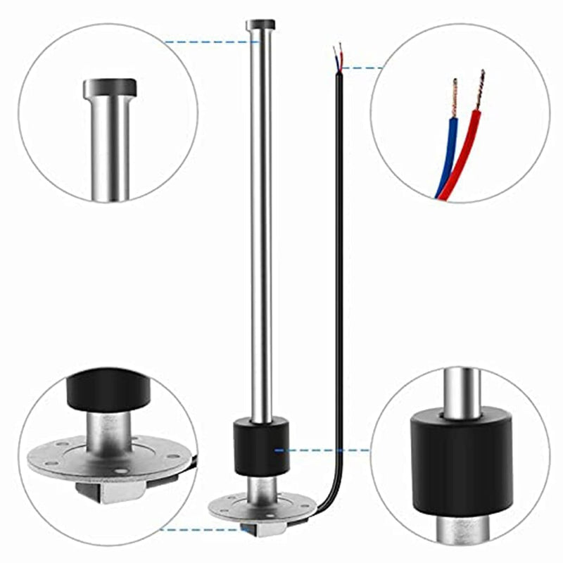 Geloo Füllstandssensor, Edelstahl-Kraftstoffsendeeinheit Wasserstandsanzeige-Sensor Autokraftstoffwa