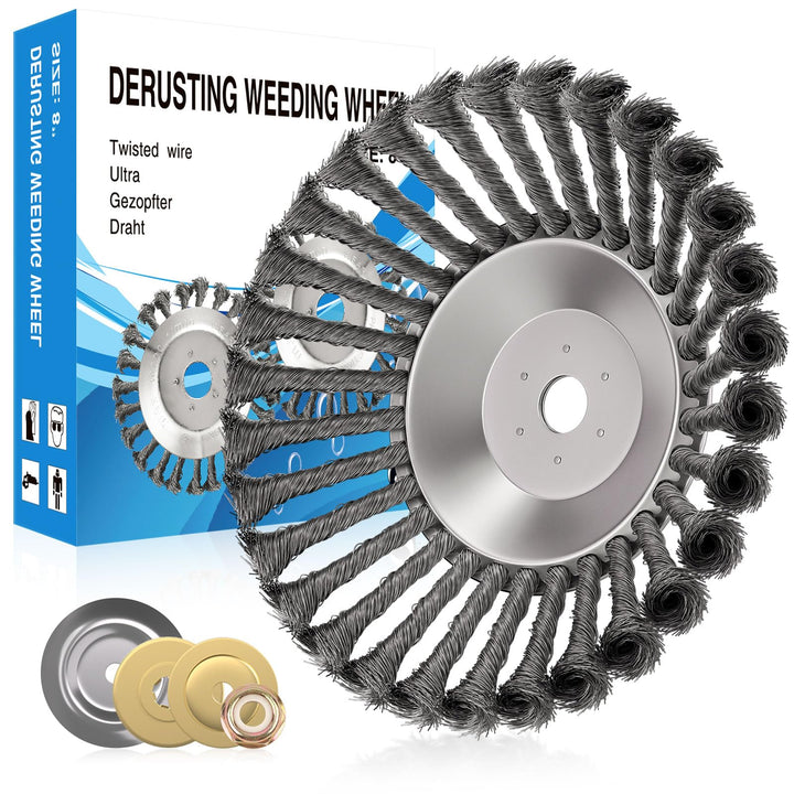 Profi Unkrautbürste für Freischneider, 25,4 mm wildkrautbürste, Drahtbürste Für Freischneider Unkrau