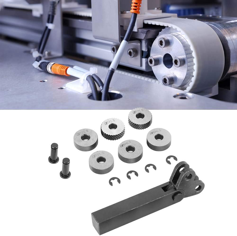 7 stücke Rändelwerkzeug Schwarz Stahl Rändel 0,5/1 / 2mm Diagonale Dual Linear Rad Für Bearbeitungsm