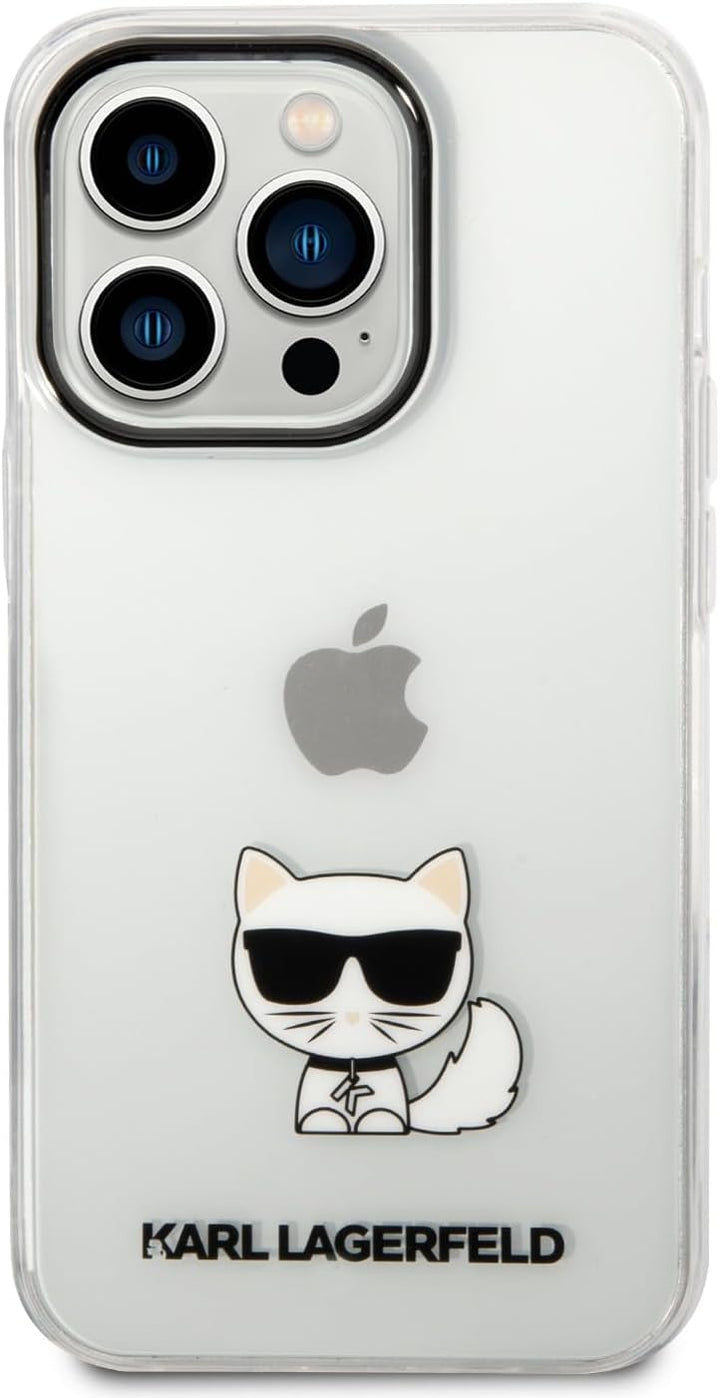 KARL LAGERFELD KLHCP14LCTTR hülle für iPhone 14 Pro 6,1" hardcase transparent Choupette Body