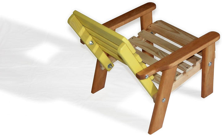 Kinder Sitzgarnitur 4-TLG. aus Holz, 2 Stühle, 1 Bank, 1 Tisch, farblich vorbehandelt