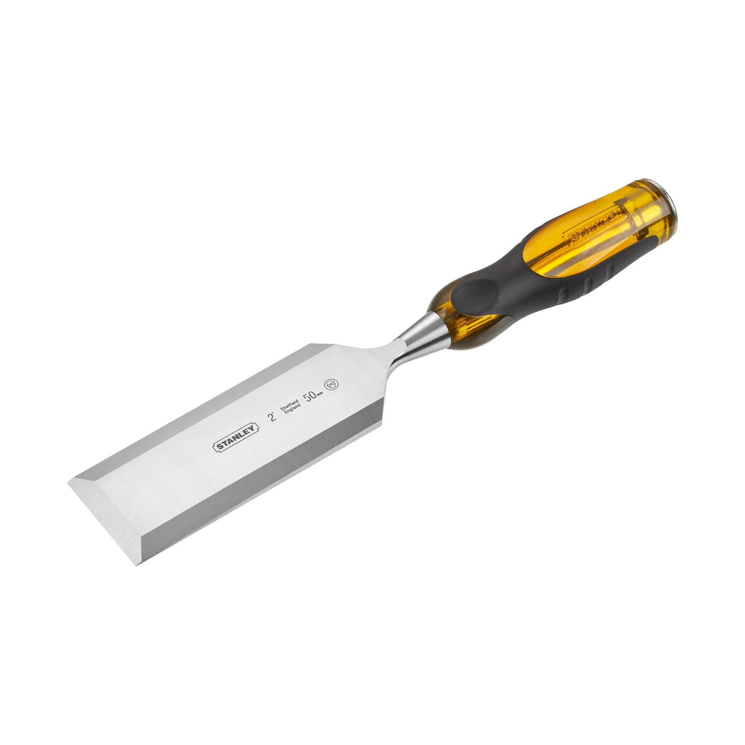 Stanley FatMax Beitel (50 mm Klingenbreite, Thru-Thang-Klinge, Stahl-Schlagkappe, Griff mit Weichsto