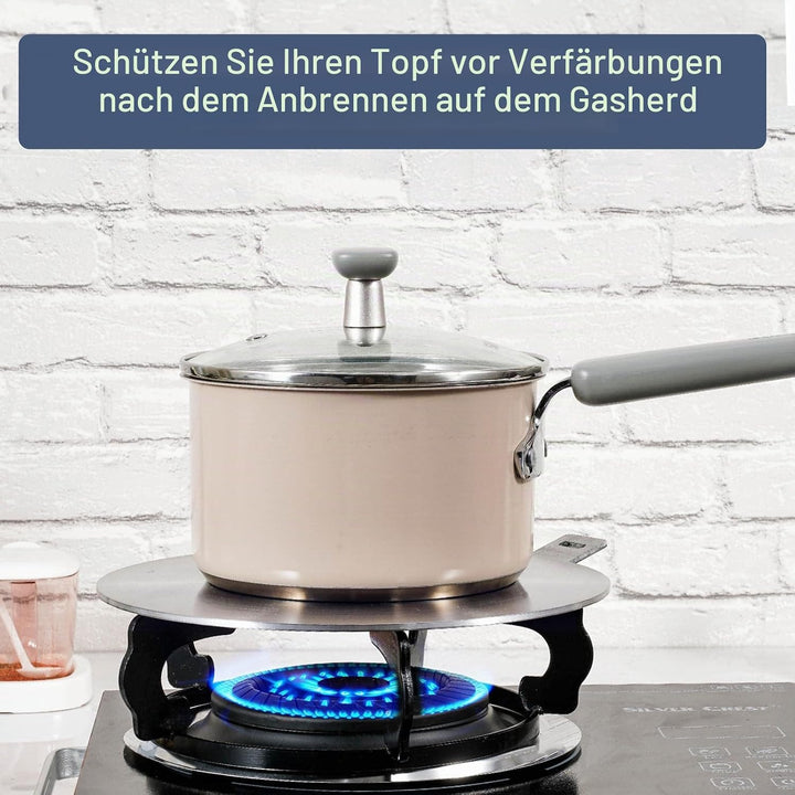 ACTIV CUISINE Induktion Adapterplatte 20 cm Induktionsadapterplatte mit abnehmbarem Griff Moka Induk