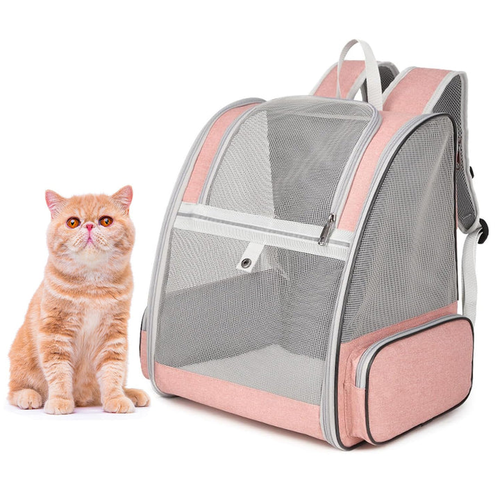 Haustier-Rucksack für Hunde, Katzen, Welpen, Vollständig Belüftetes Netzgewebe, von Fluggesellschaft