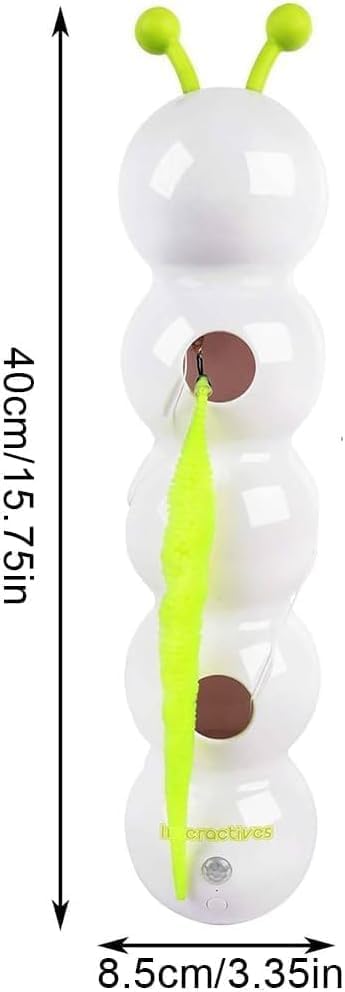 Wuselwurm Katzenspielzeug, Wusel Wurm Katzenspielzeug, Interaktiver Wurmreiz Mit Saugnapf, Smart Mot