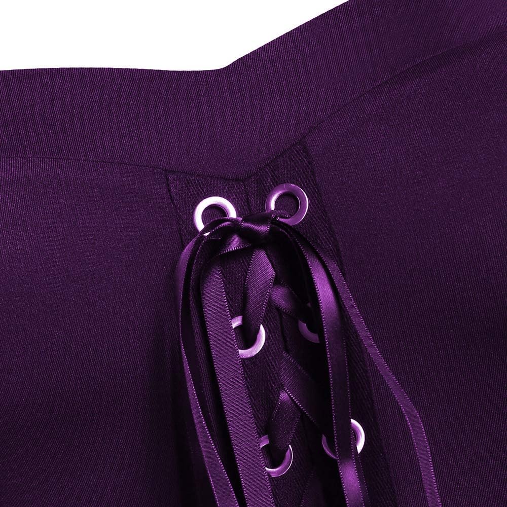 CHARMMA Gothic Halloween Kleid Kostüm Damen,Übergrösse A-Linie Schnüren Maxi Kleider mit Schmetterli