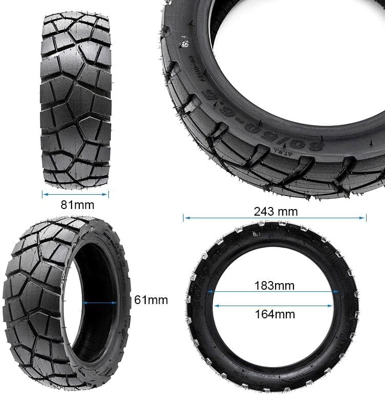 eWheel Tubeless-Reifen 80/50 6,5 für Elektroroller, hochbelastbar, für den täglichen Gebrauch, besse