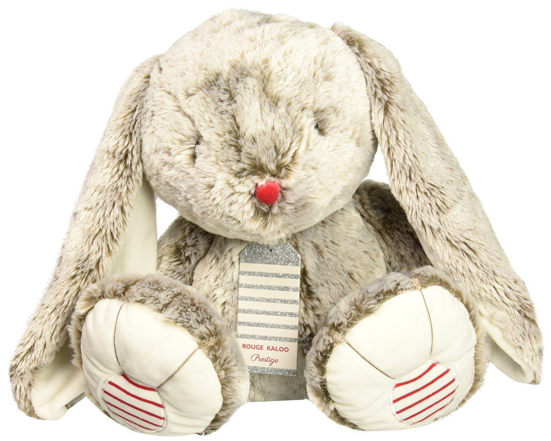 Kaloo - Rouge Kaloo - 55 cm Prestige Grey Léo The Rabbit - Small Silky-Furred Soft Toy - Big-Eared R