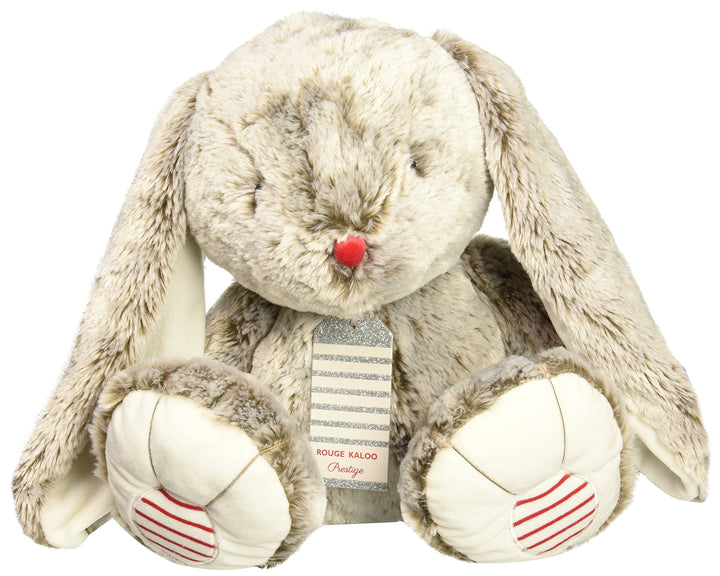 Kaloo - Rouge Kaloo - 55 cm Prestige Grey Léo The Rabbit - Small Silky-Furred Soft Toy - Big-Eared R