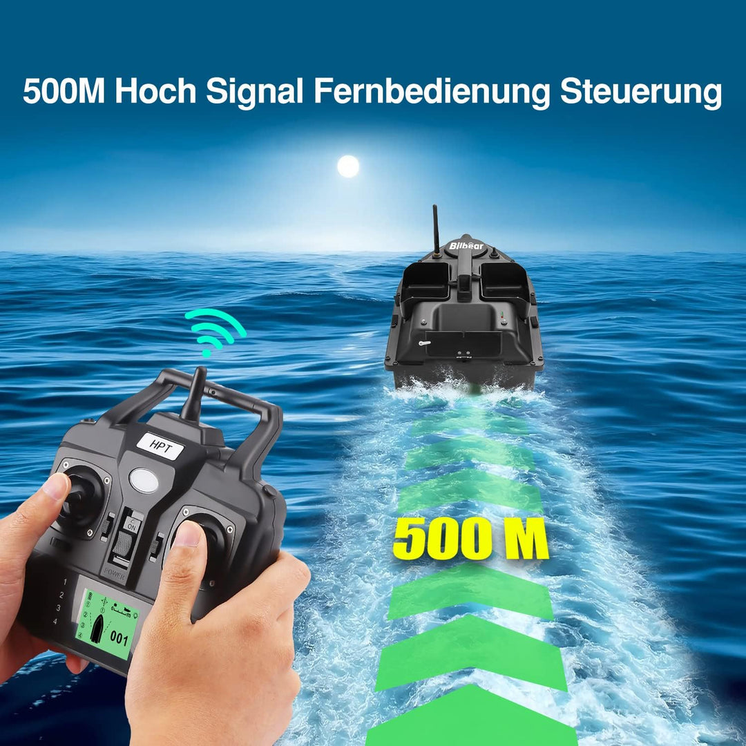 Bilbear GPS Köderboot Futterboot mit Echolot und GPS Köderlieferboot Karpfenfischen Angelköderboot,F