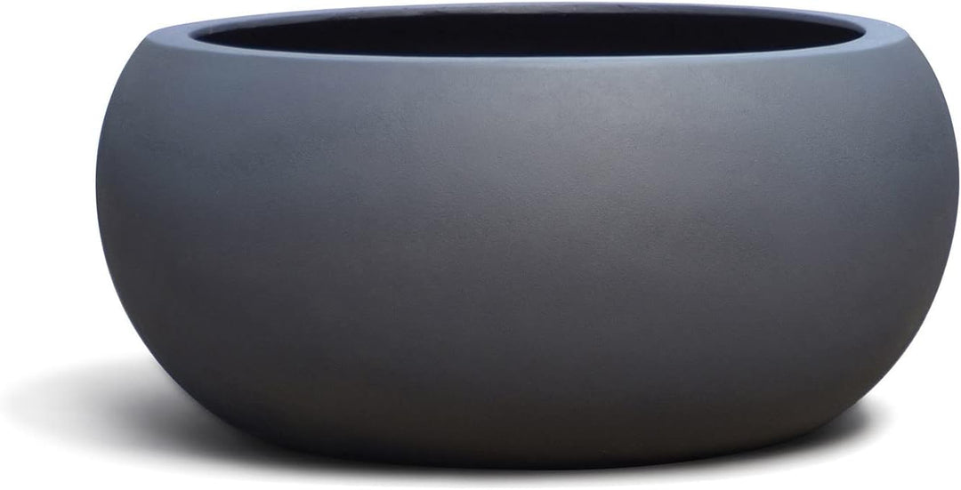 ESCHBACH® Pflanzkübel Low Balloon 60 Anthrazit Schwarz Schale * 55 x 55 x 25 cm * 10 Jahre Garantie