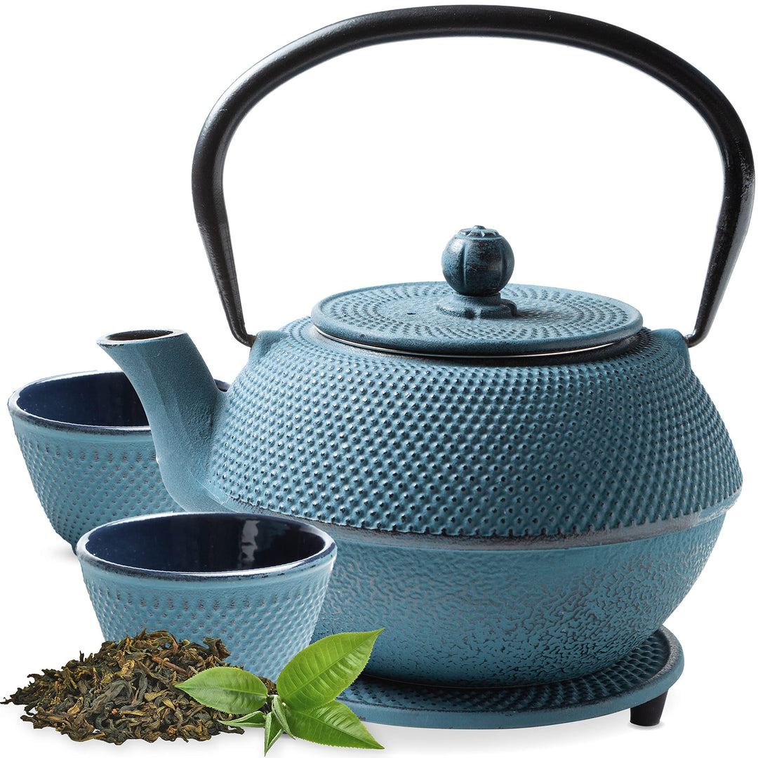 Tealøv TEEKANNE GUSSEISEN 1,1 LITER IN GESCHENKBOX | Komplettes Teeservice | Gusseiserne Teekanne mi