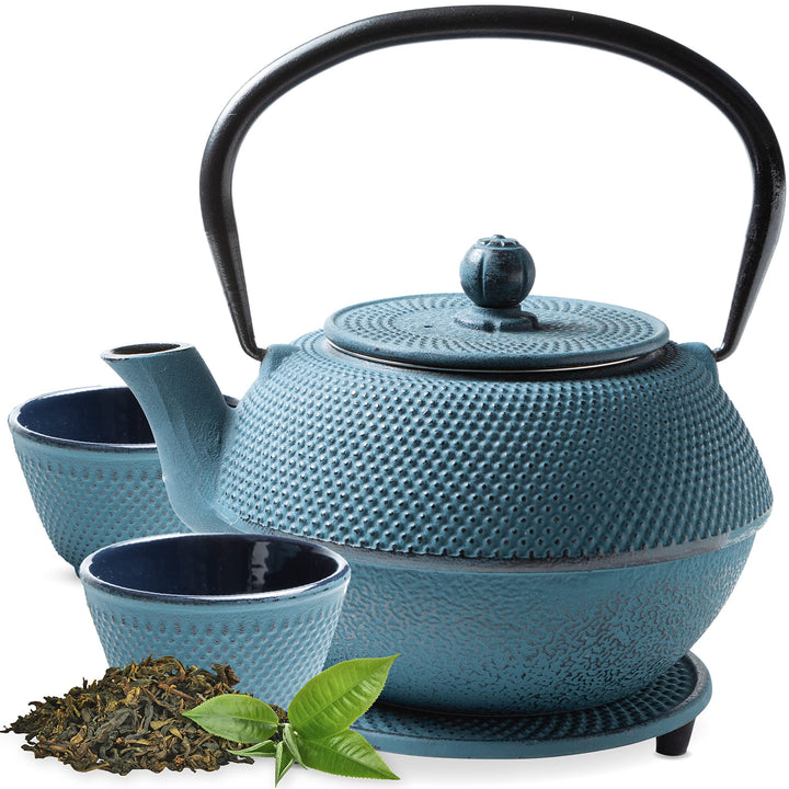Tealøv TEEKANNE GUSSEISEN 1,1 LITER IN GESCHENKBOX | Komplettes Teeservice | Gusseiserne Teekanne mi