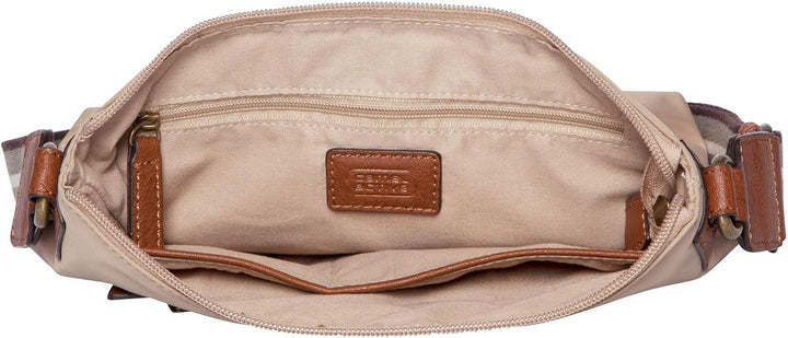 camel active Bari Damen Umhängetasche Crossbody Bag Gross Beige 000101, Beige 000101
