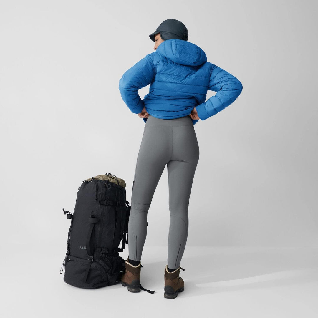 FJALLRAVEN Damen Abisko Värm Trekking Tights W XL Flint Grey-iron Grey, XL Flint Grey-iron Grey