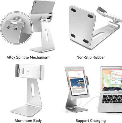 AboveTEK Tablet Ständer Verstellbare Tablet Halterung iPad Ständer Aluminium Stand für iPad 7-12.9 Z