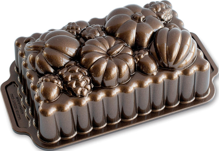 Nordic Ware Harvest Bounty Loaf Pan, One Size, Bronze, Bronze