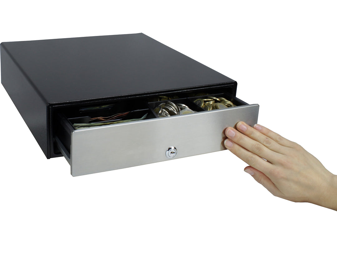 Kassenschublade KA-330 Touch - manuelle Push Öffnung, 8 grosse Münzfächer, 5 Scheinfächer - Kassenla