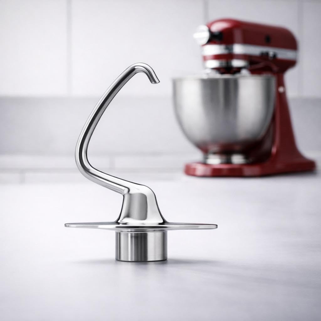 Edelstahl Knethaken K45DH für KitchenAid Küchenmaschine – 100% 304 Edelstahl – Spülmaschinengeeignet