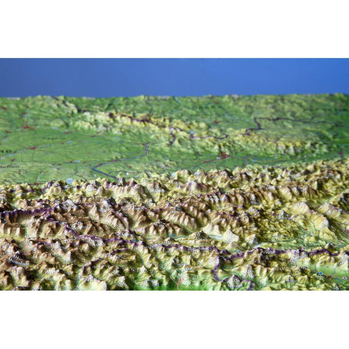 Österreich 1:800.000: Reliefkarte Österreich (Tiefgezogenes Kunststoffrelief), Karte