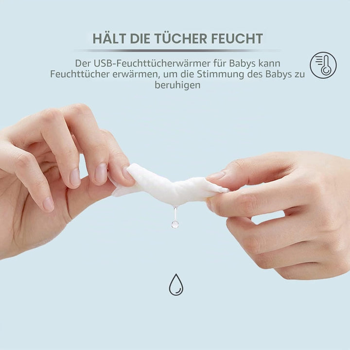 USB Feuchttuchwärmer für Babys, 10 W, 3 Temperaturmodi, Windelwärmer, konstante Temperatur, grosse K