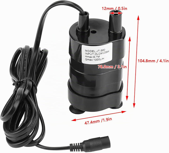 Wasserpumpe DC Brushless Tauchwasserpumpe 24V Mini High Hydraulic Head Ultra Leise Wasserzirkulation