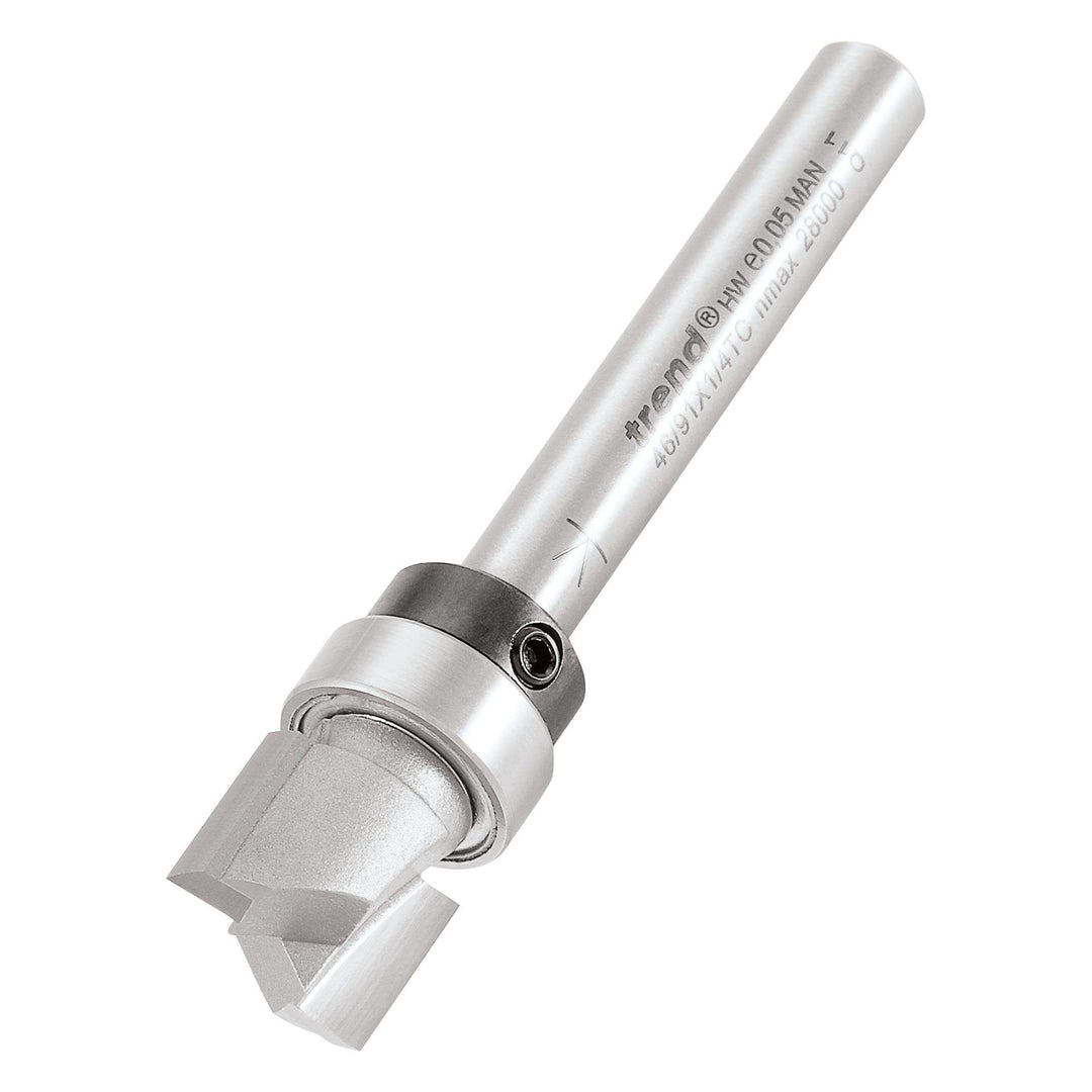 Trend Professioneller Kugelgelagerter Profilfräser, 1/4 Zoll Schaft, 12,7 mm Schnittdurchmesser, 9,5