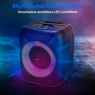 MEDION S61991 Partylautsprecher mit Bluetooth (Partysoundsystem inklusive Mikrofon, Party Box, tragb