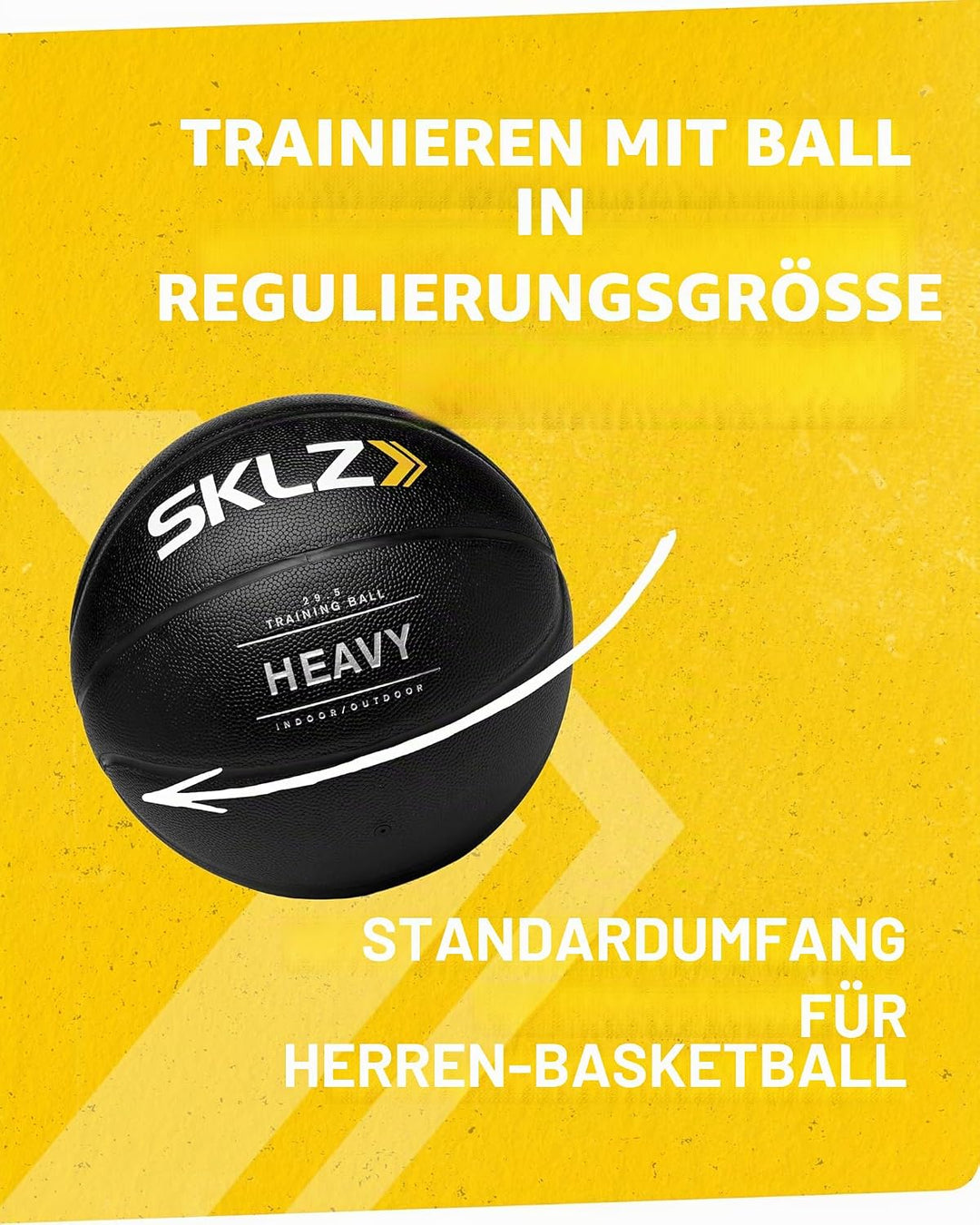 SKLZ Control Training Basketball zur Verbesserung von Kritzeln und Ballkontrolle Schwarz Heavy Weigh