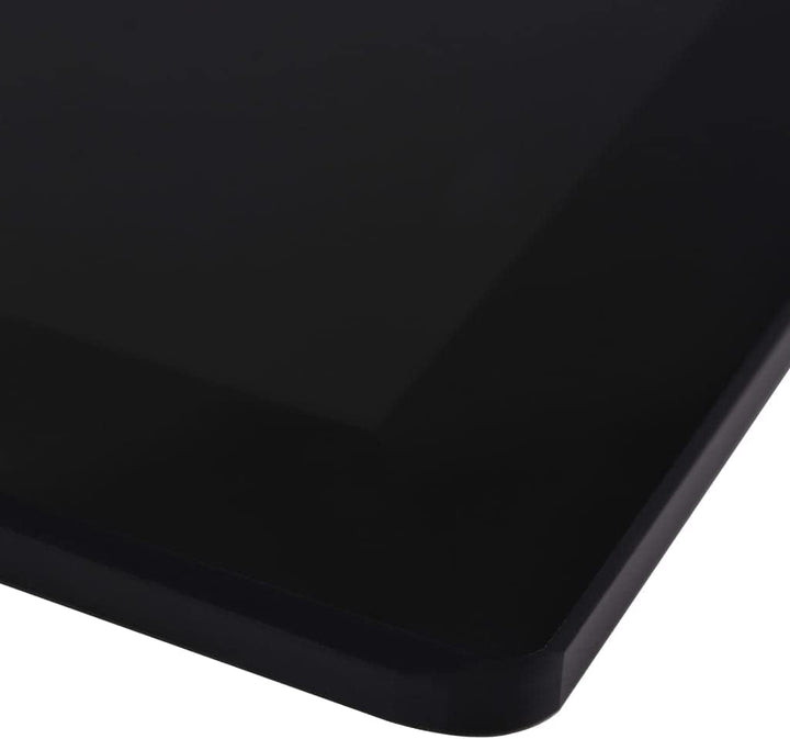 homiuse Tischplatte aus Gehärtetem Glas 1000 x 620 mm Schwarz Rechteckig Desktop Gehärtetes Glas Tis