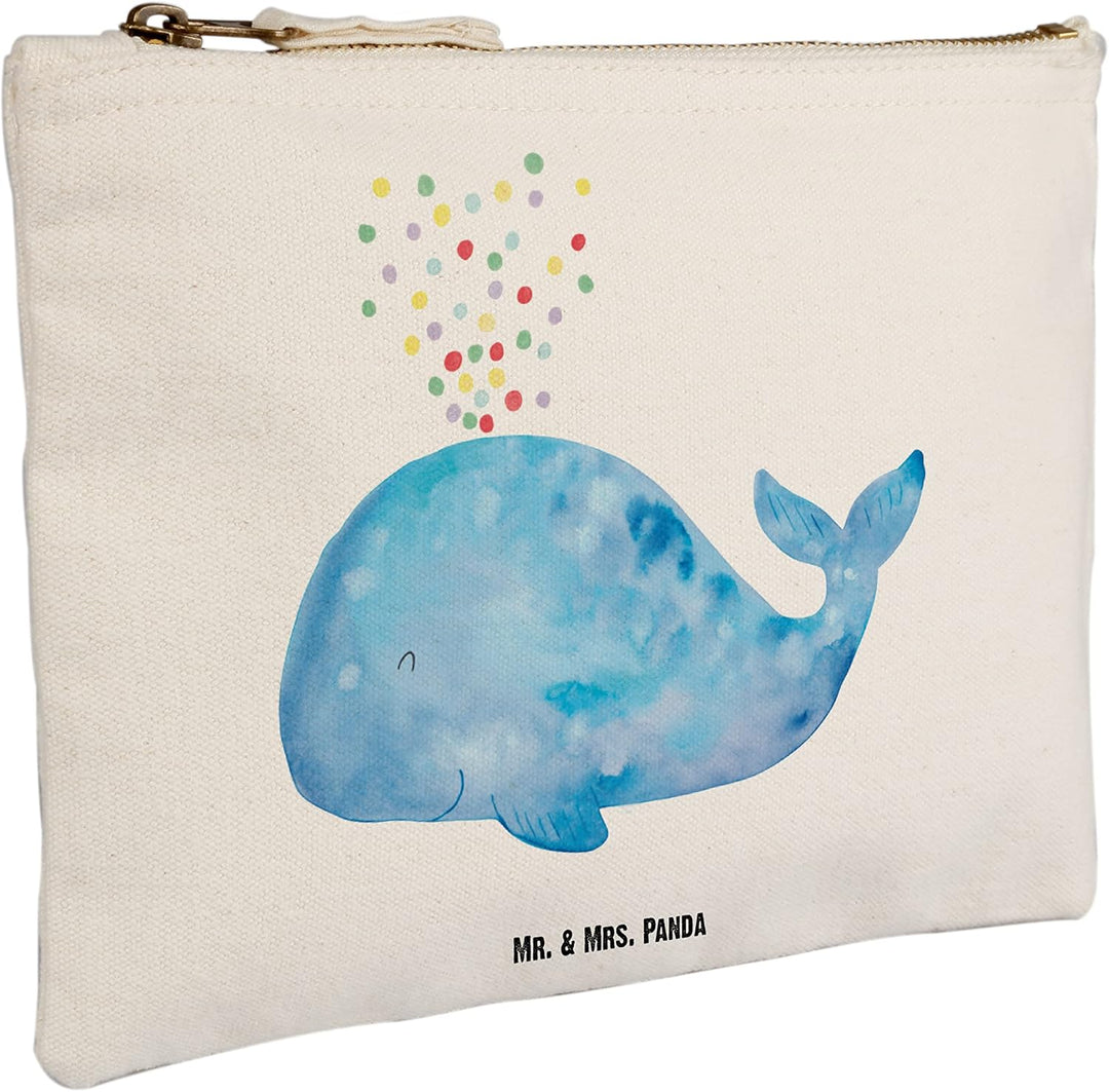 Mr. & Mrs. Panda Federtasche Wal Konfetti Grösse XL Grosse - Geschenk, Motivation, Geburtstag, Kosme