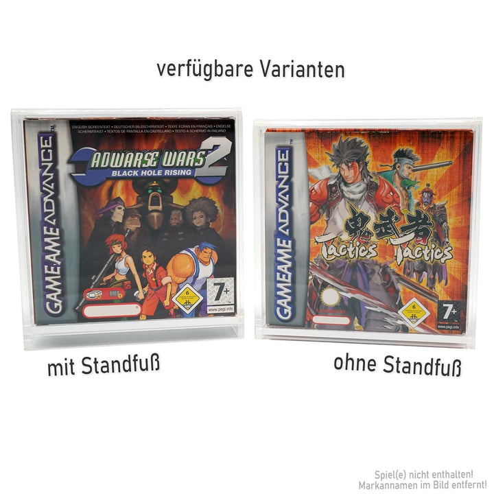 RetroRetter Acryl Case - ohne Standfuss - für GameBoy Classic Color Advance Spiele OVP - DMG GBC GBA