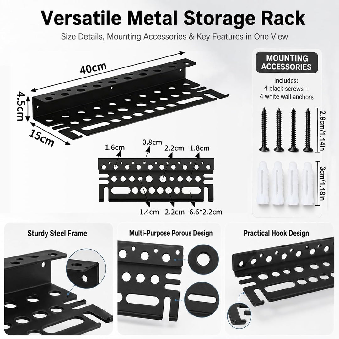 Werkzeughalter Wand 2in1 40cm Schraubendreher/Zange-Halter Code 6-18/19-32 | Robustes Metall, platzs