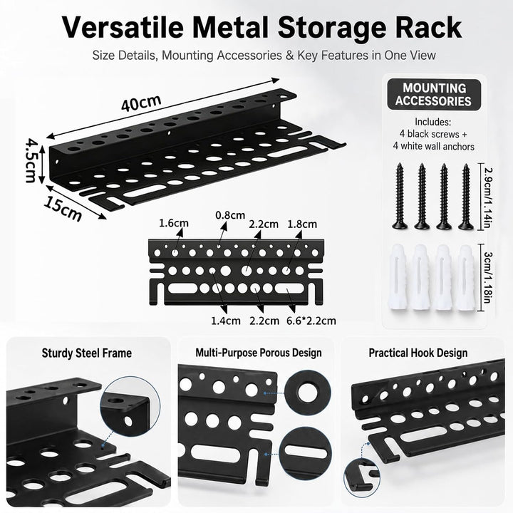 Werkzeughalter Wand 2in1 40cm Schraubendreher/Zange-Halter Code 6-18/19-32 | Robustes Metall, platzs
