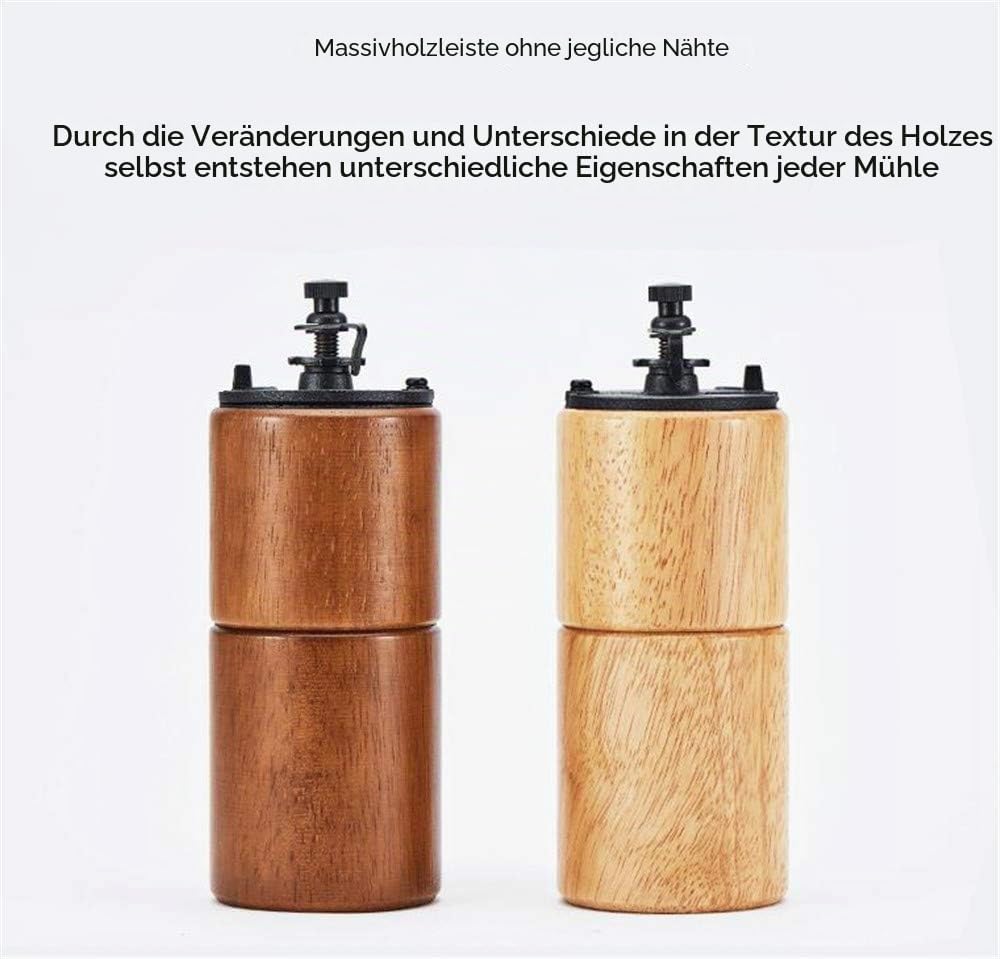 Akirakoki Manuelle Kaffeemühle aus Holz mit Gusseisen-Grat, grosse Kapazität, Handkurbel, tragbar, R