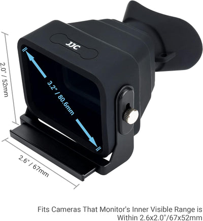 JJC Kamera LCD Sucher Haube mit Grundplatte-Kit für Sony FX30 FX3 Kameras, 3-fache Vergrösserung Ver