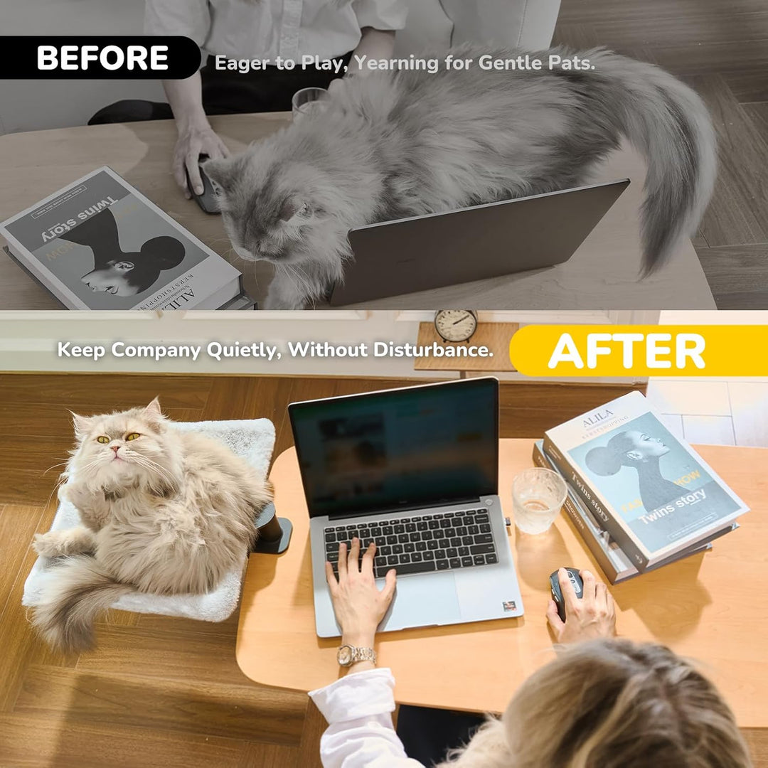 CATISM Hängebett für Katzen 360 ° drehendes Schreibtisch Katzenbett Katzenliege Katzenhängematte kat