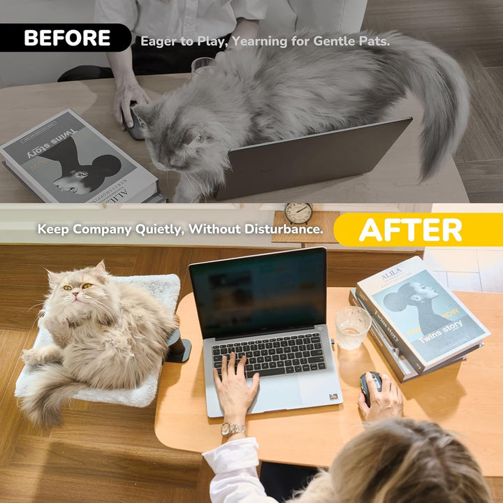 CATISM Hängebett für Katzen 360 ° drehendes Schreibtisch Katzenbett Katzenliege Katzenhängematte kat