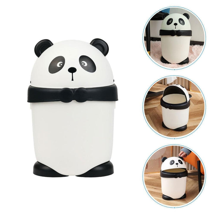 Happyyami Niedliche Abfallbehälter Niedlicher Mülleimer In Panda-Form Cartoon-Papierkorb Kunststoff-