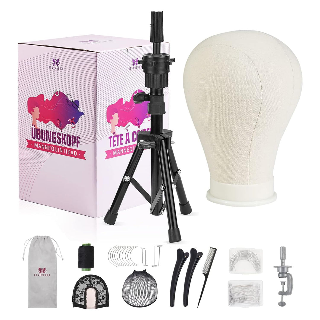 Neverland Beauty &amp; Health 23"(58cm) Perückenkopf,Perücke kopf mit Perückenständer,Perücke machen Man