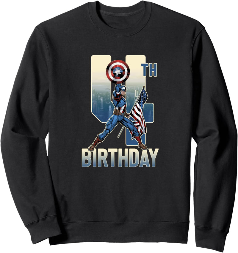 Marvel Captain America Happy 4th Birthday Sweatshirt